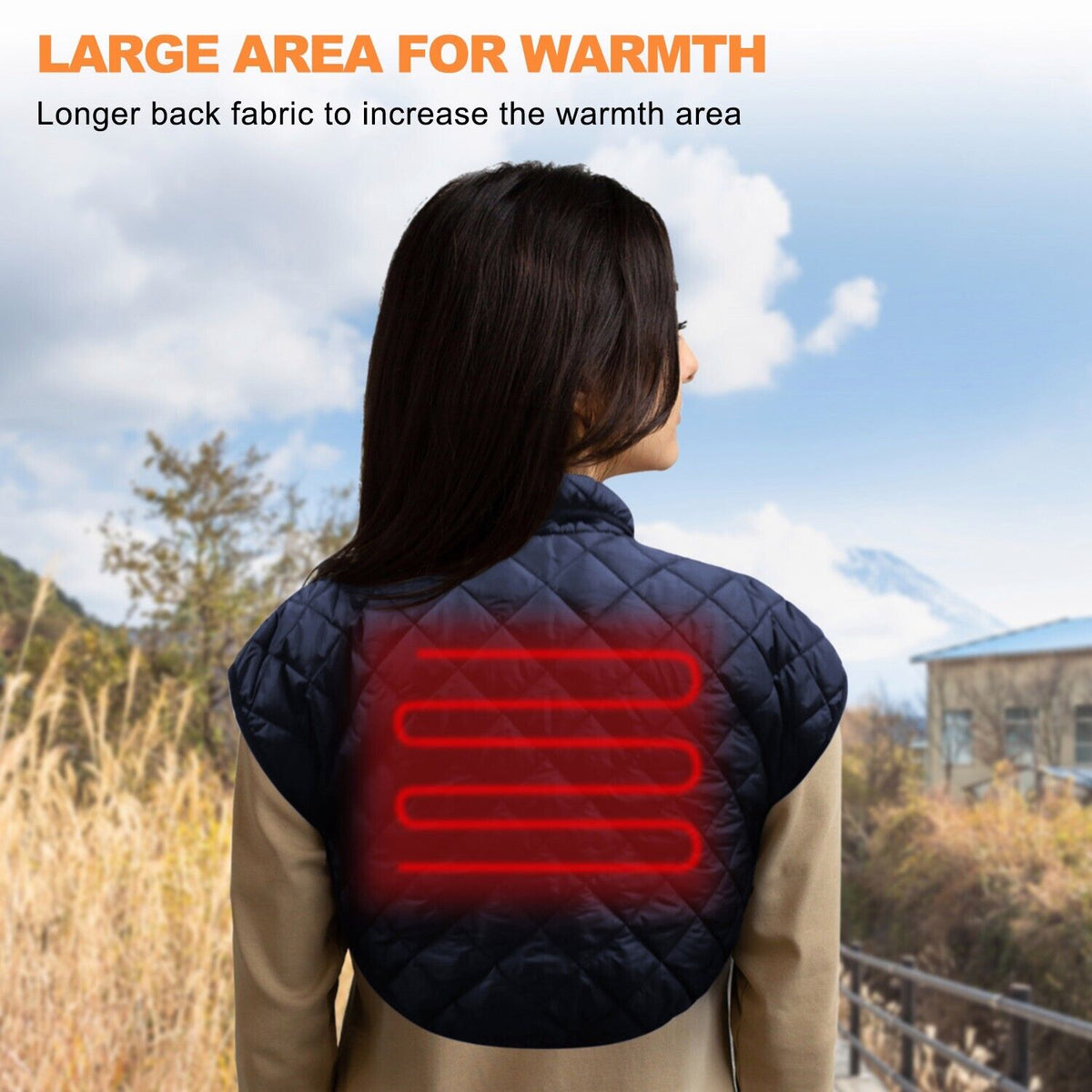 Portable Electric Heated Shawl USB Powered Heating Vest for Winter Use