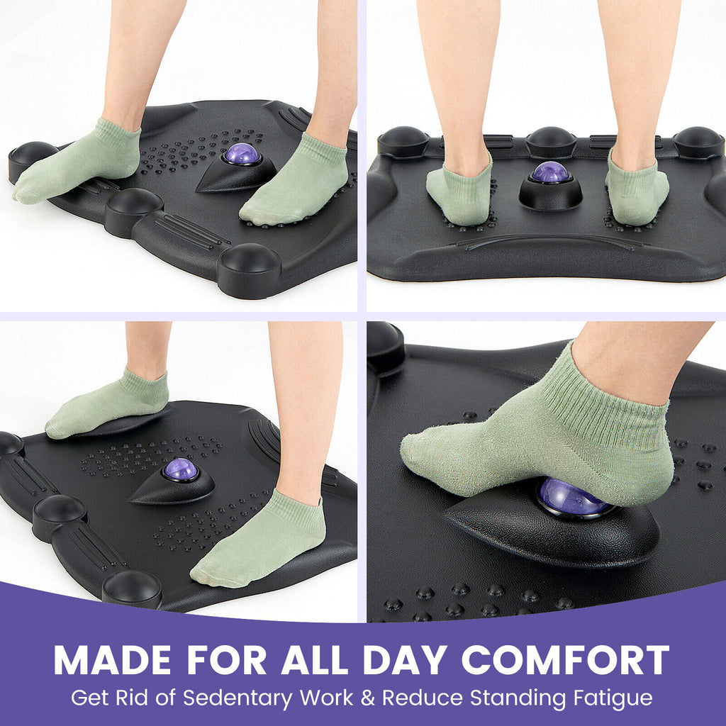 360 Rolling Massage Ball Standing Desk Foot Mat for Office & Home Use