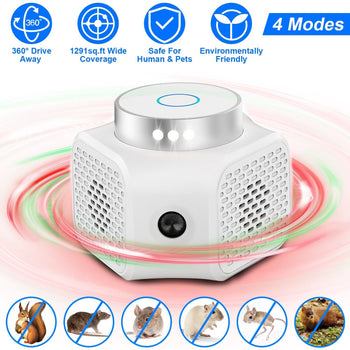 Ultrasonic Rodent Chaser for Indoor Pest Control - White