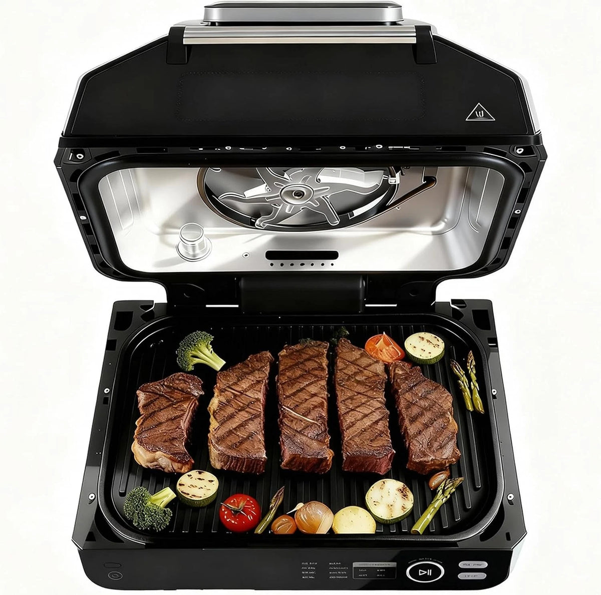 8-in-1 Electric Indoor Outdoor Grill & Air Fryer 140-450°F