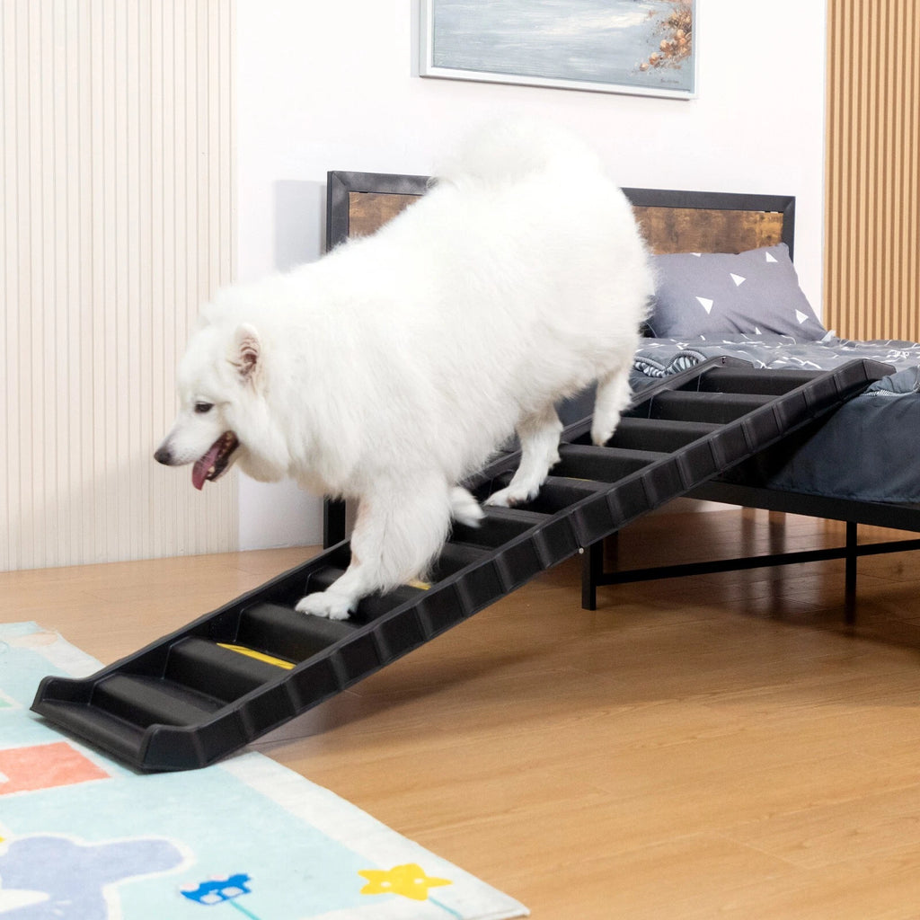 Folding Dog Ramp with Non-Slip Steps for Cars SUVs and Trucks Portable