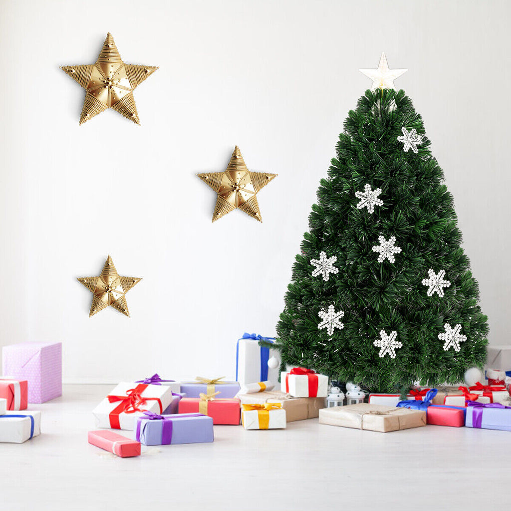 3-Foot Mini Pre-lit Christmas Tree With Multicolor Fiber Optic Lights