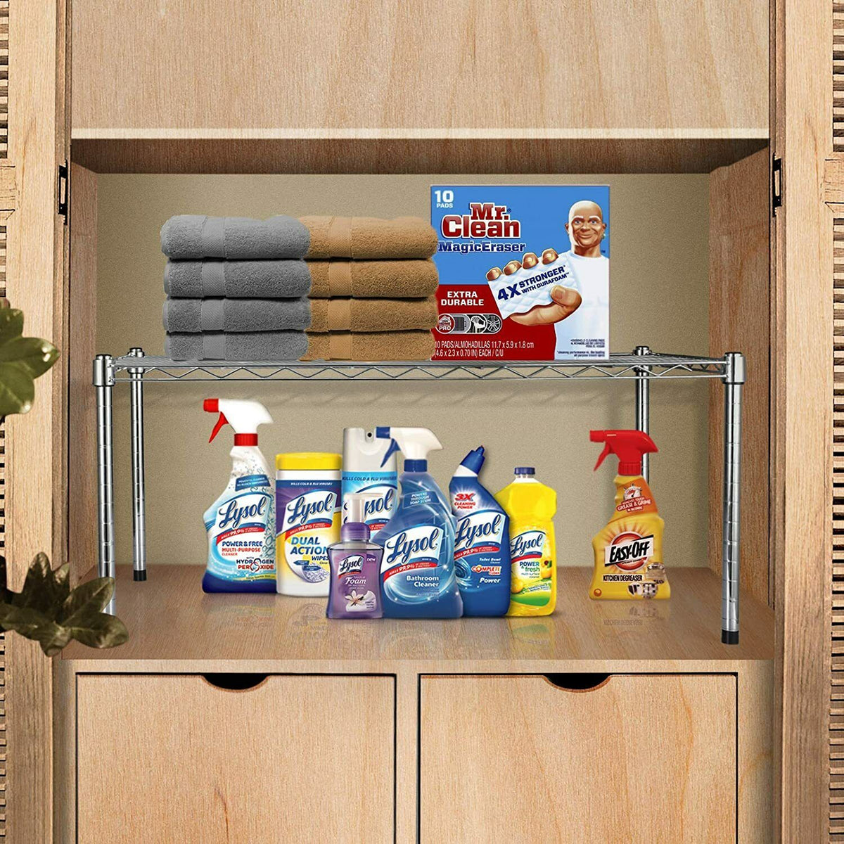 1-Tier Wire Shelving Rack for Organized Storage
