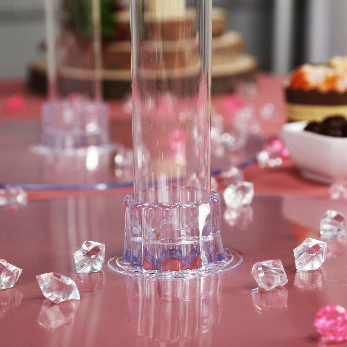 5 Tiers Acrylic Cake Stand Set Birthday Party Catering Display