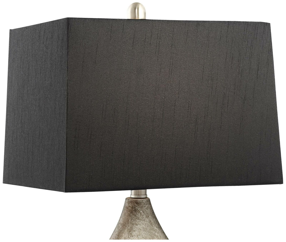 Modern Table Lamps Set with Black Rectangular Shades Art Deco Design