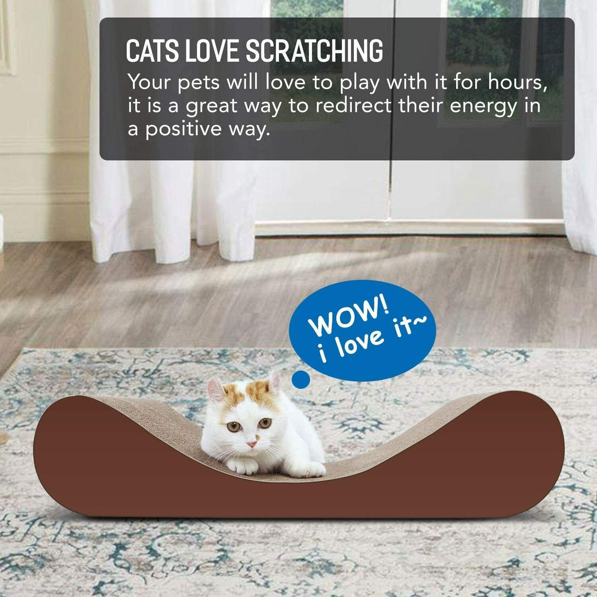 Bone Shaped Cat Scratching Cardboard Post for Kitty's Claws