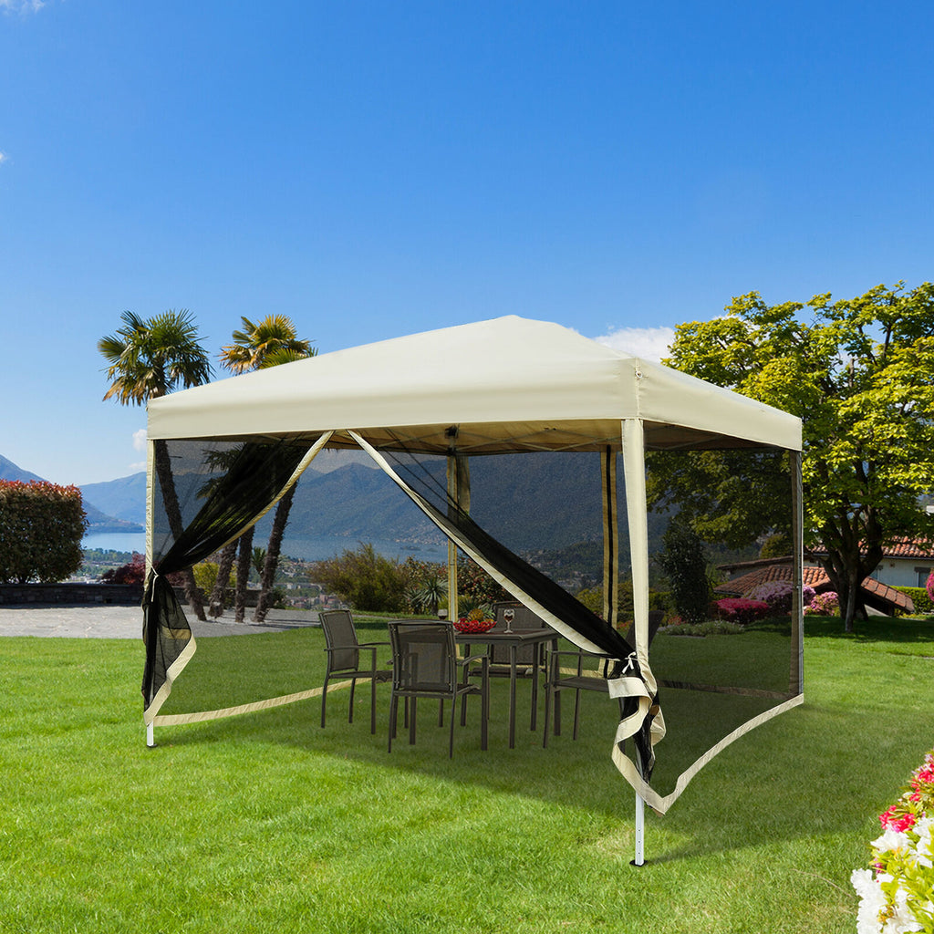 9.7'x9.7' Pop-Up Gazebo Canopy For Outdoor Events Party Wedding Market