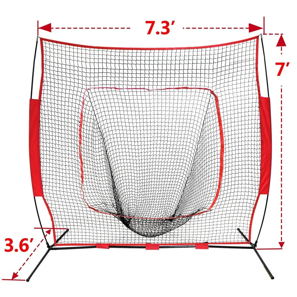 Baseball Softball Practice Batting Net 7x7Ft w/Carry Bag