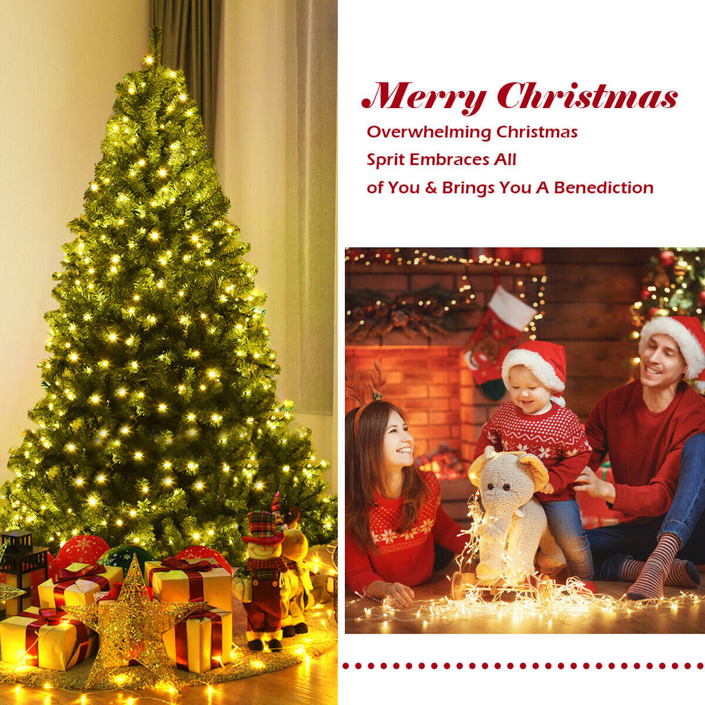 6-Foot Artificial Pre-Lit Christmas Tree With 350 LED Lights And Stand