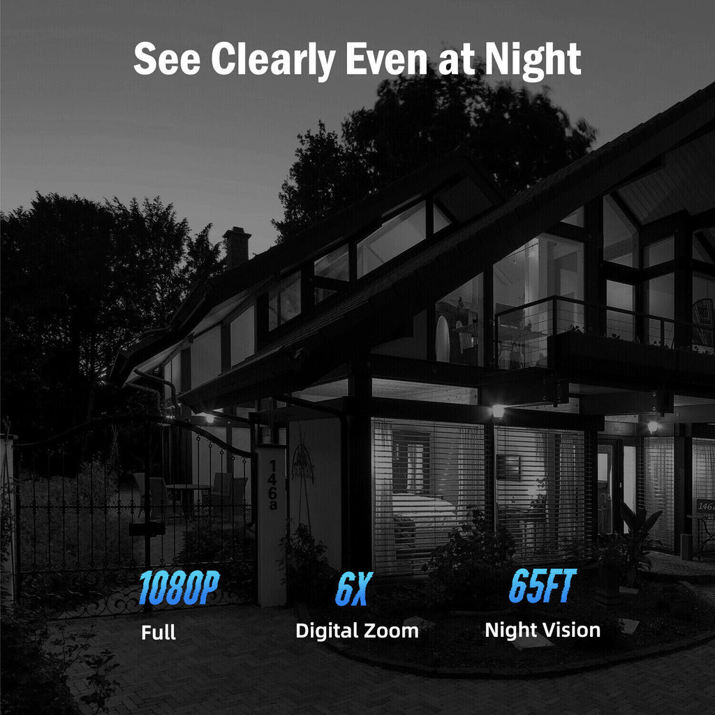 Solar-Powered Wireless Outdoor 1080P Security Camera with Night Vision
