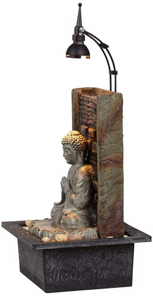 11.5" Buddha Indoor Table Fountain Living Room and Office Decoration