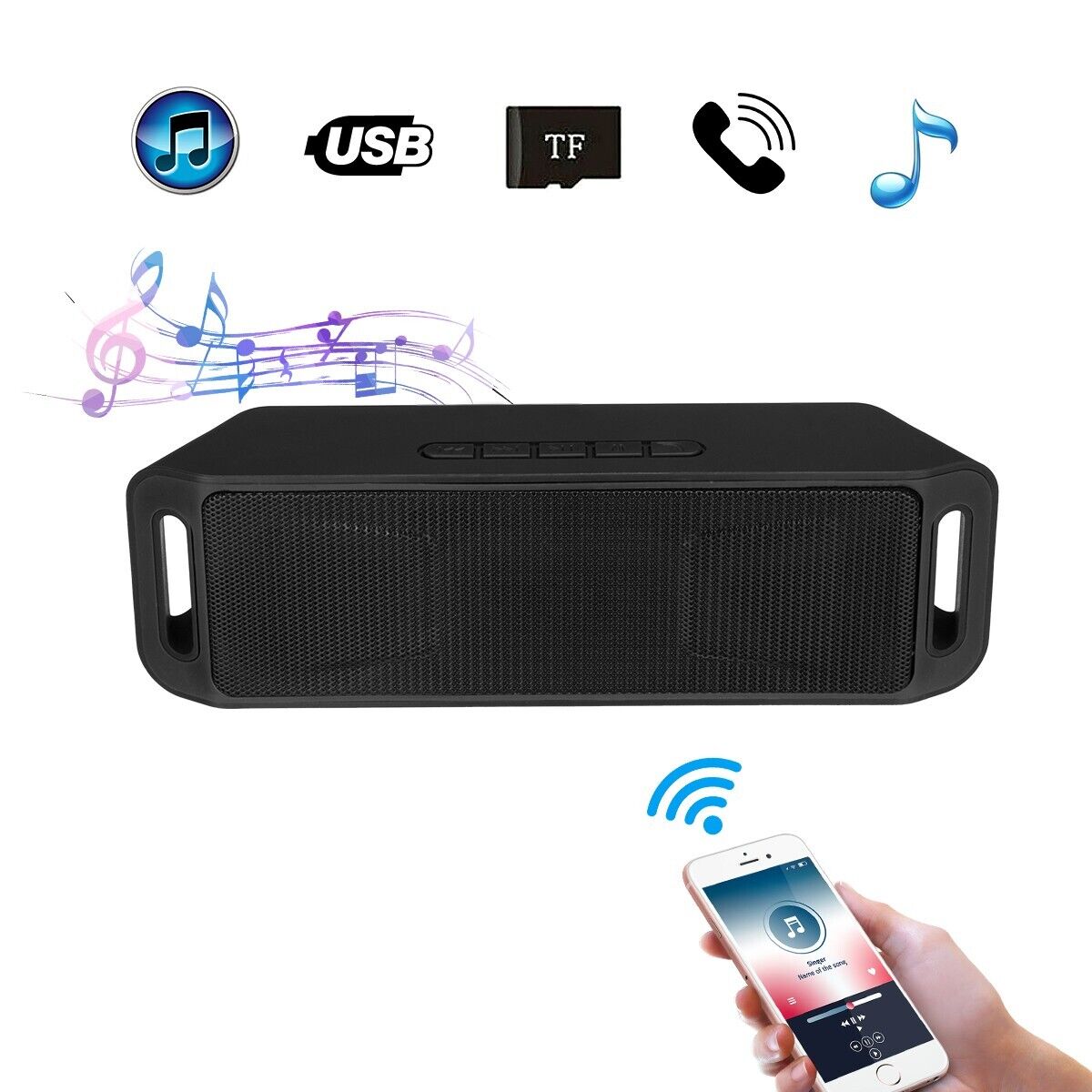 Waterproof Bluetooth Speaker Wireless Stereo Bass