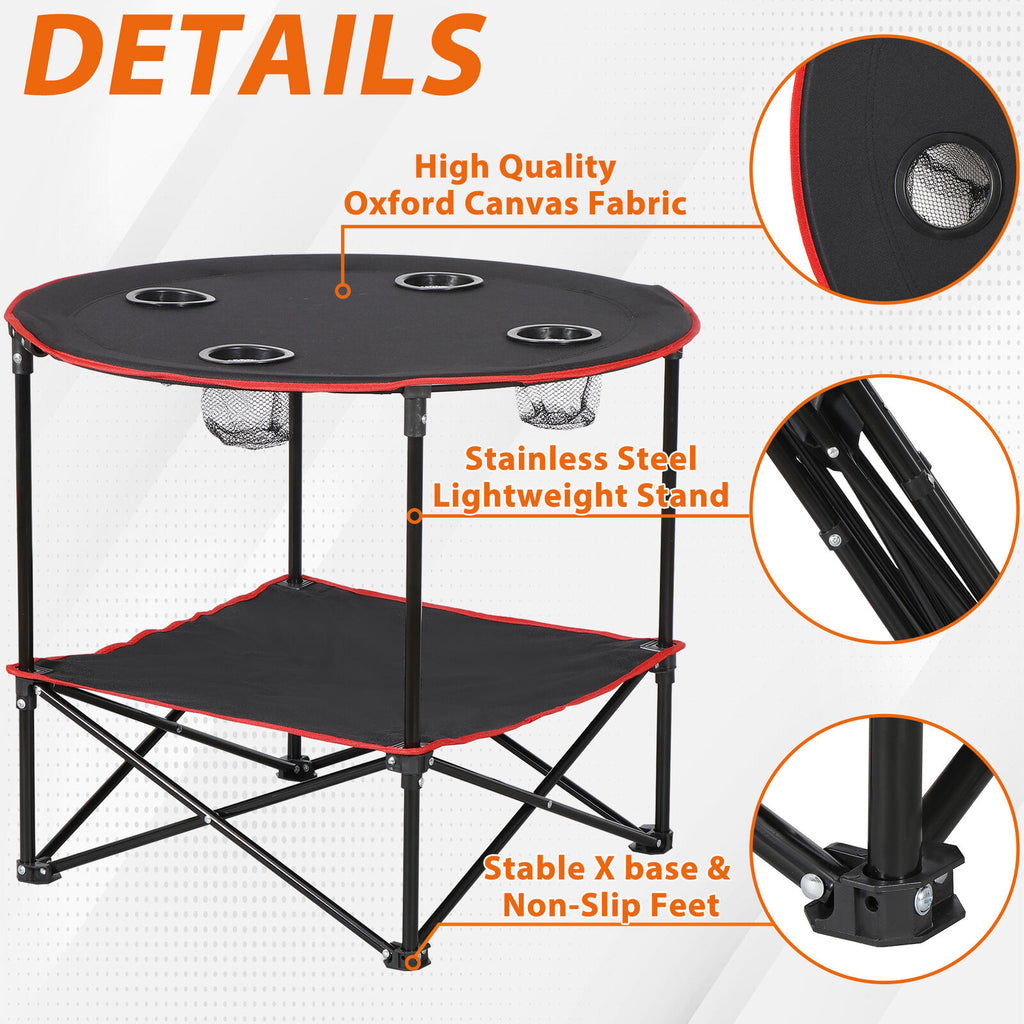 Foldable Outdoor Picnic Table Lightweight with Carry Bag