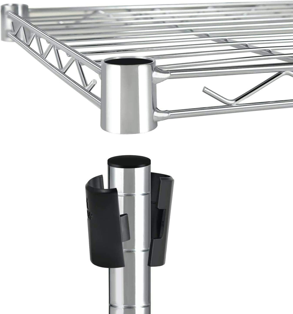 1-Tier Wire Shelving Rack for Organized Storage