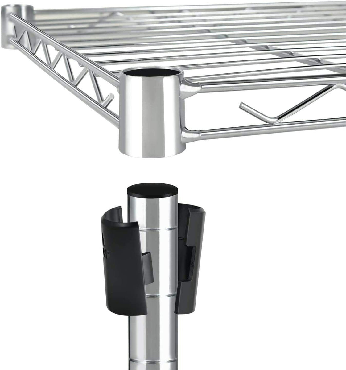 1-Tier Wire Shelving Rack for Organized Storage