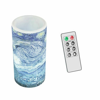 Van Gogh Starry Night LED Candle Remote Timer