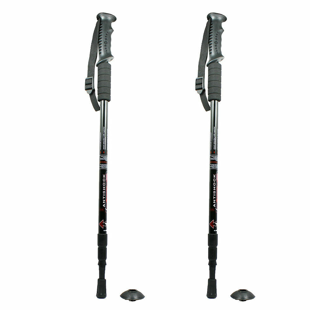 Pair of Anti-Shock Trekking Poles Adjustable Alpenstock Sticks