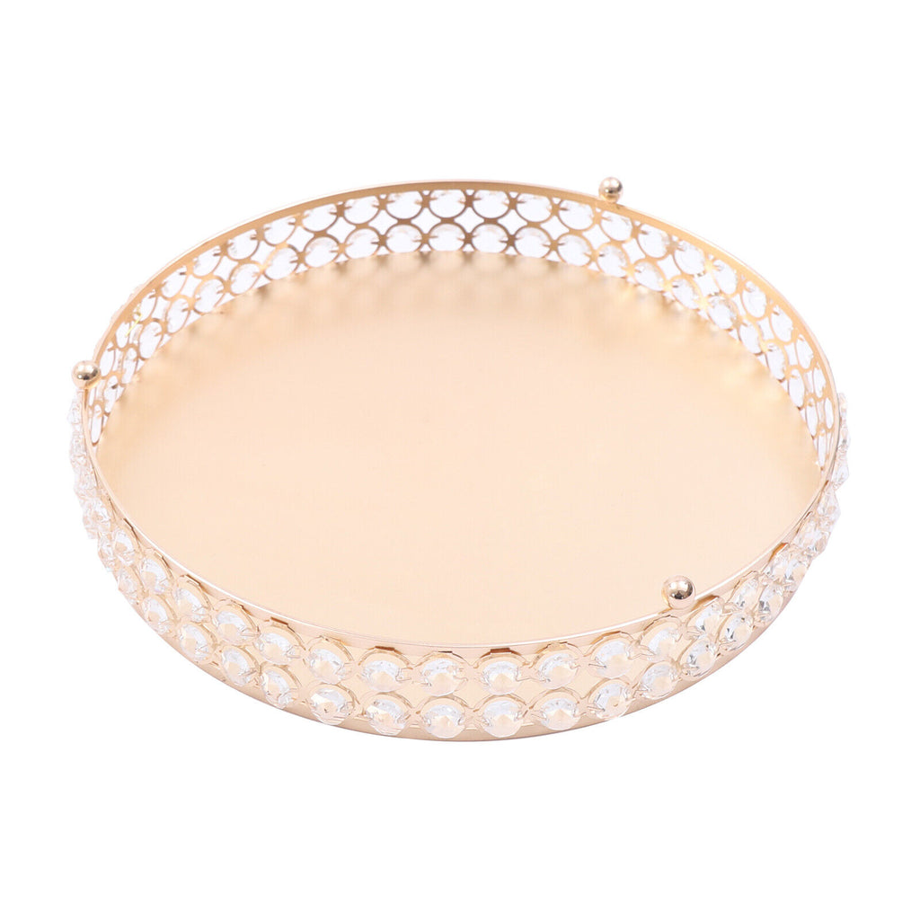 European Cake Stand With Gold And Crystal Design For Weddings & Parties