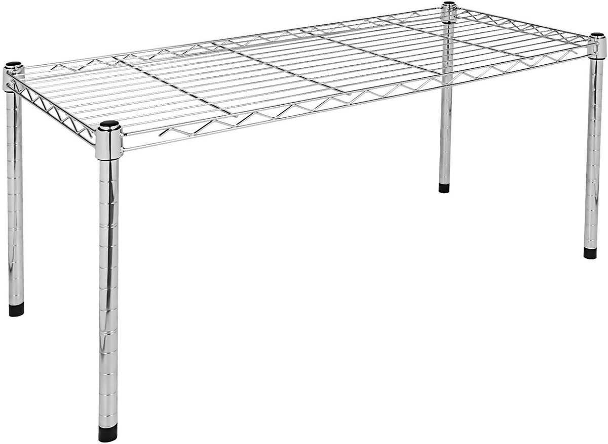1-Tier Wire Shelving Rack for Organized Storage