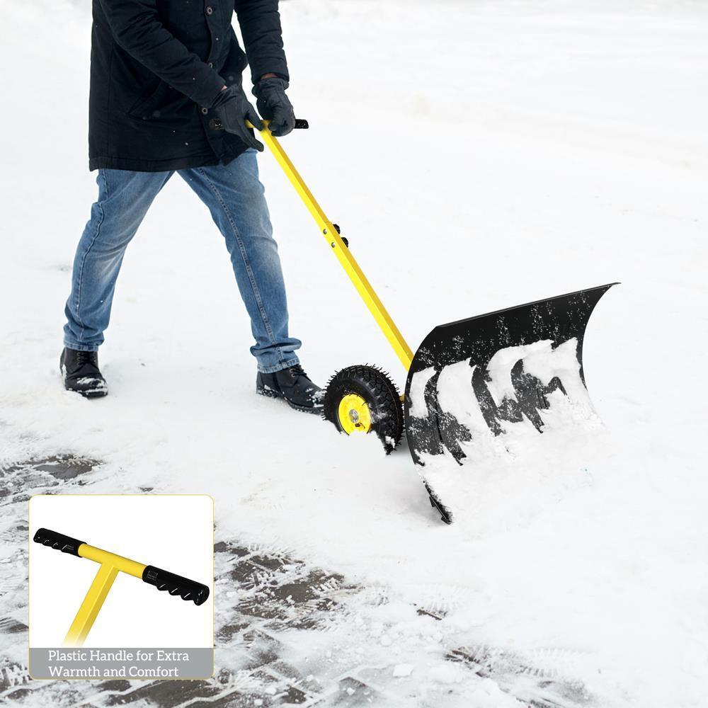 Garden Pavement Snow Shovel with Wheels