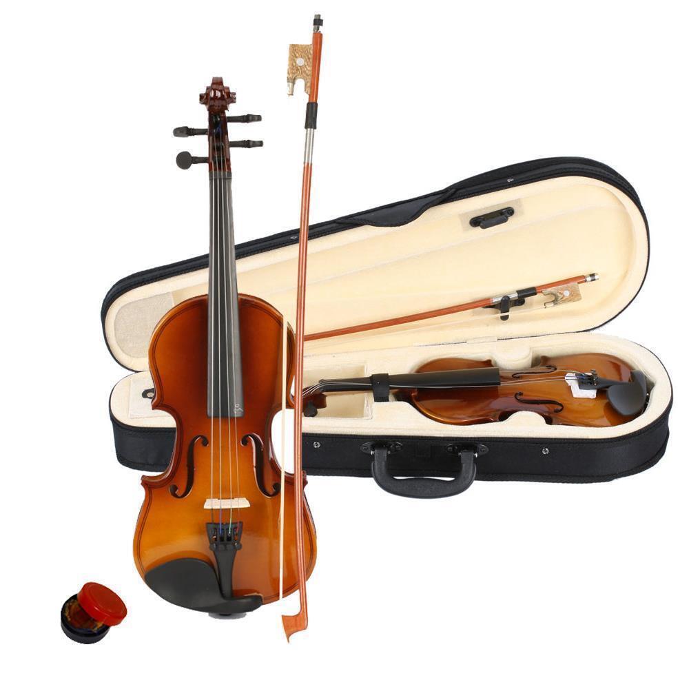 1/2 Size Right Handed Acoustic Violin Basswood with Black Case