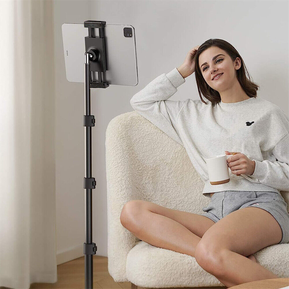 Adjustable Floor Tripod Stand for 4.7-12.9" Tablets