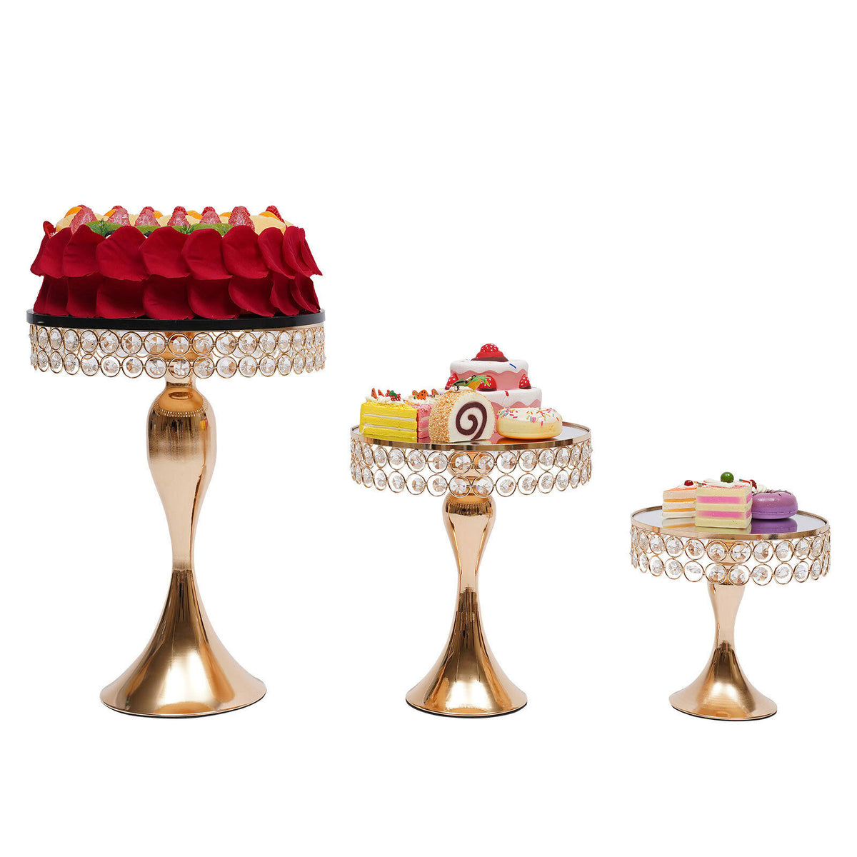 3-Piece Metal Cupcake Cake Dessert Display Stand European Style