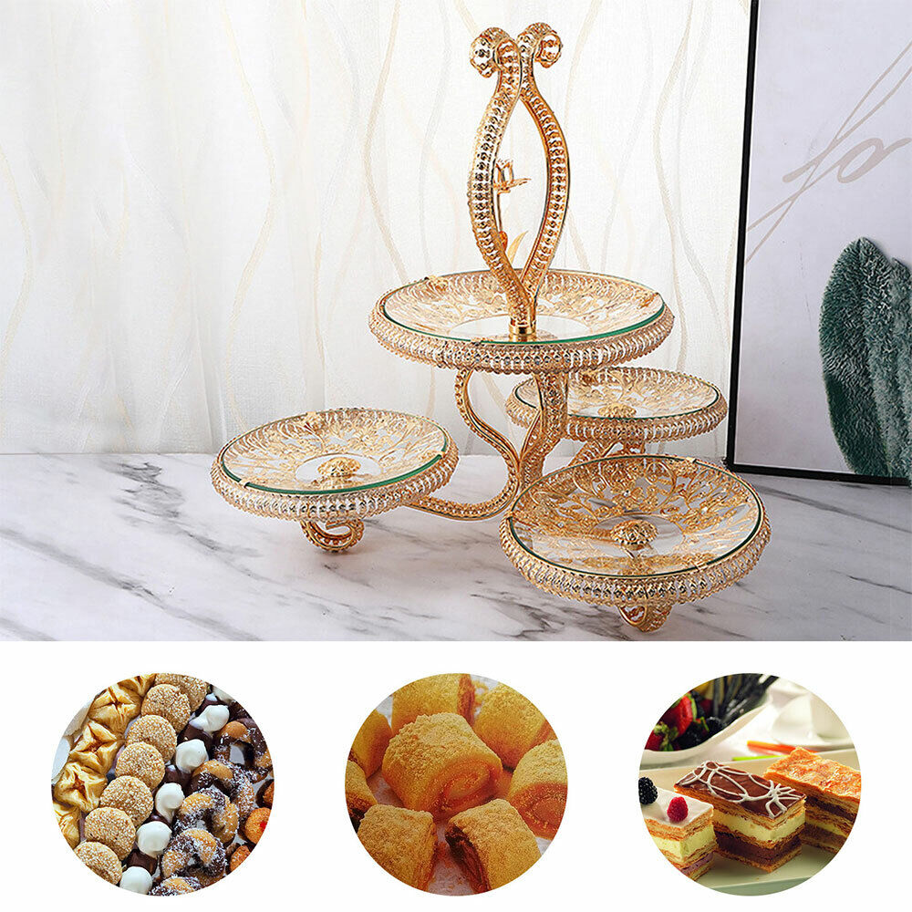4-Layered Dessert And Cupcake Display Stand For Weddings and Parties