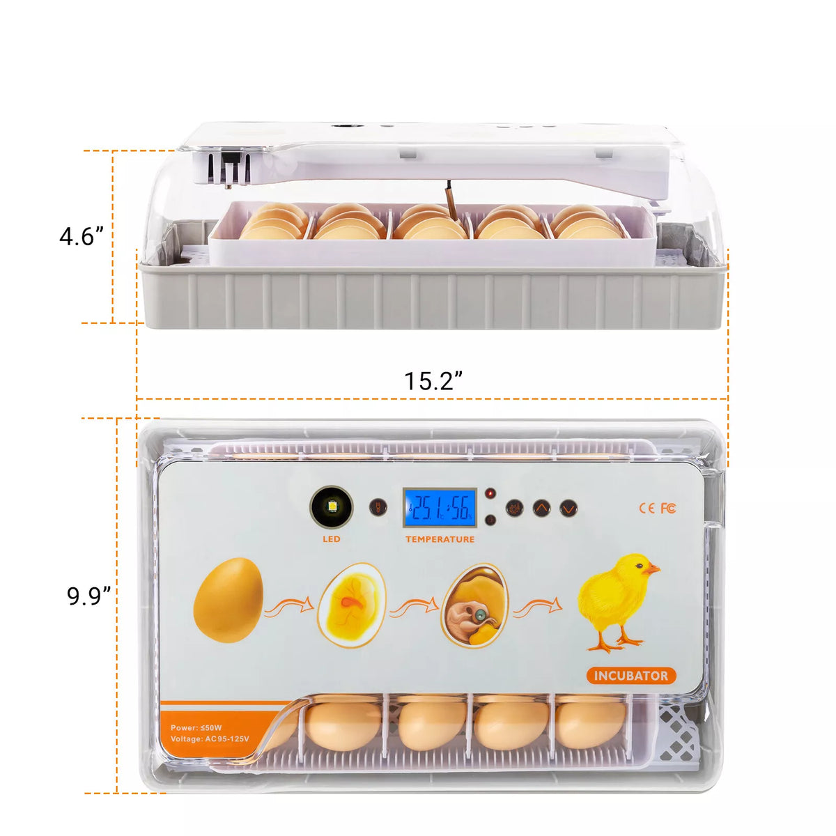Digital Egg Incubator 20 Eggs Automatic Poultry Hatcher