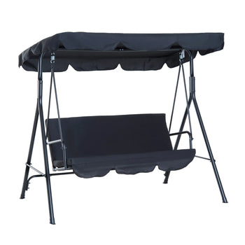 Outdoor 3-Seat Porch Swing Hammock with Canopy