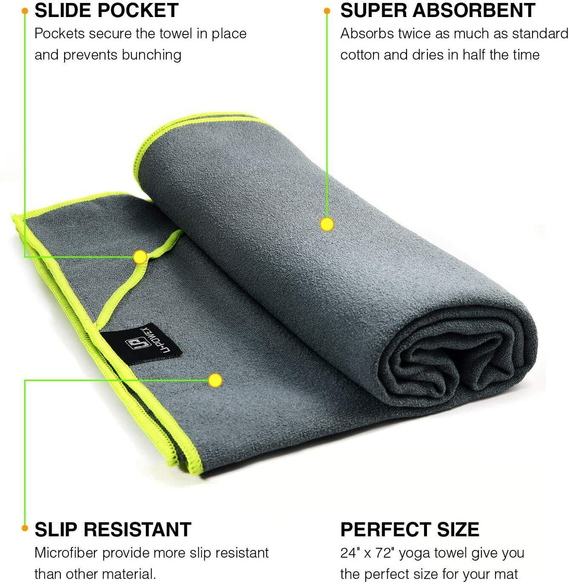 Super Soft Yoga Mat Towel Non-Slip Sweat Absorbent
