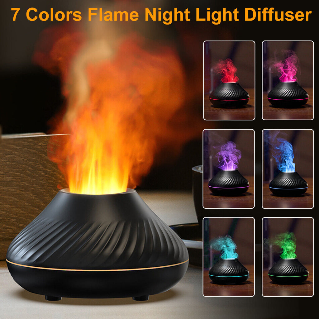 Aroma Volcano Fire Flame Diffuser Essential Oil Humidifier