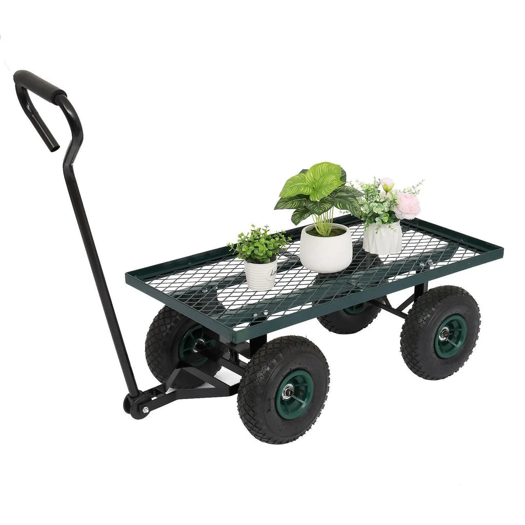 Heavy Duty 38" Garden Dump Wagon Cart Lawn Utility