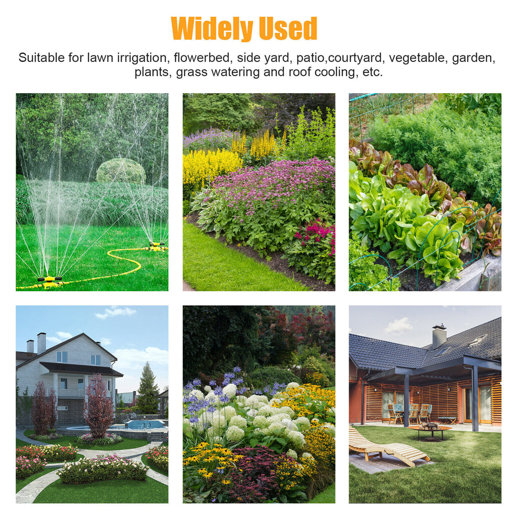 360-Degree Lawn Sprinkler Garden Yard Grass Spray System