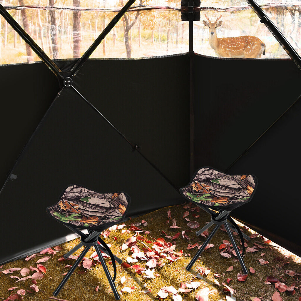 2pcs Lightweight Folding Hunting Stools Outdoor Seat