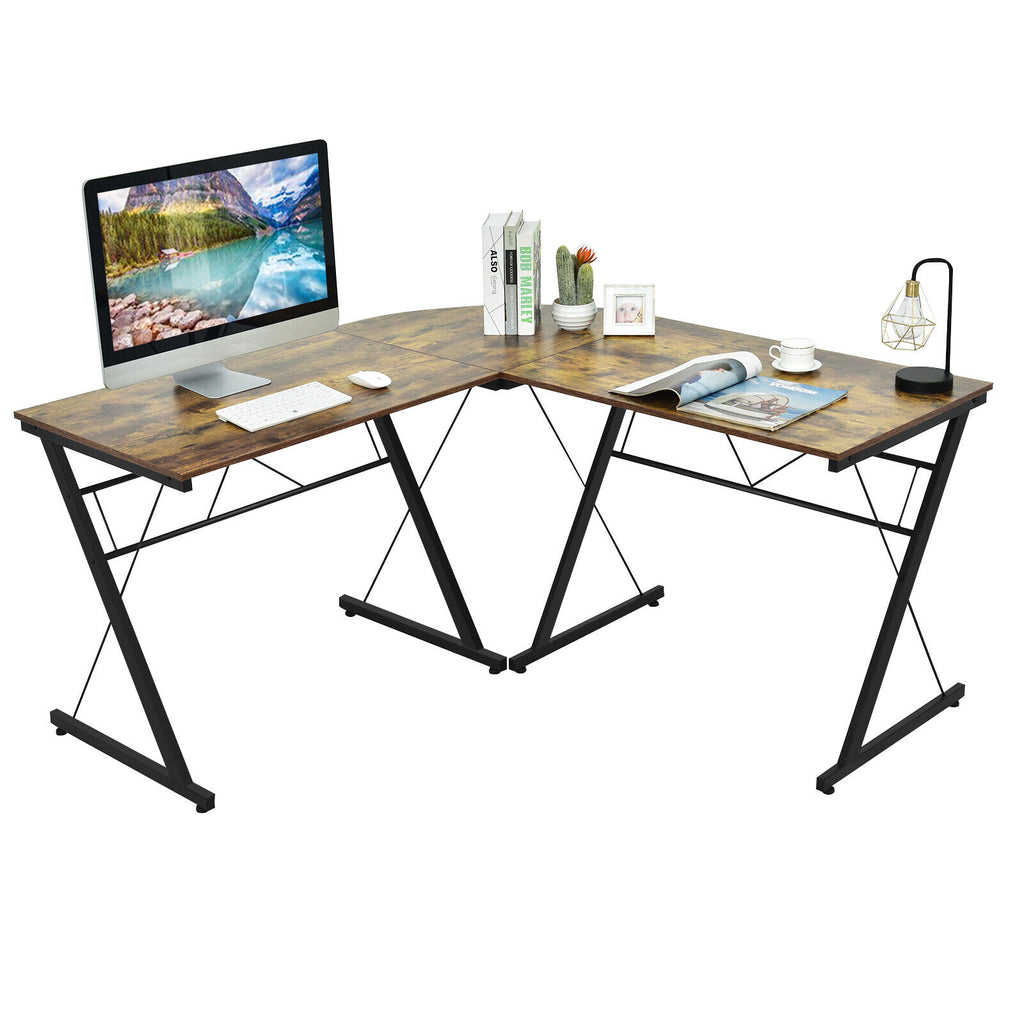 59" L-Shaped Corner Desk Computer Table for Home & Office Workstation