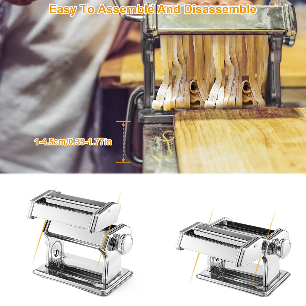 Stainless Steel Pasta Roller Machine Fresh Spaghetti Noodle Maker Tool