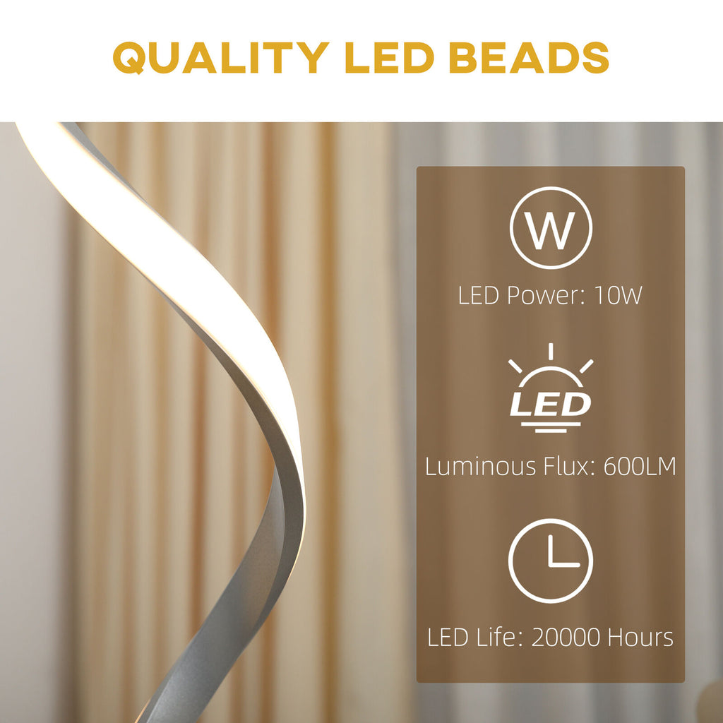 Modern LED Standing Lamp Spiral Floor Lamp for Living Room and Bedroom