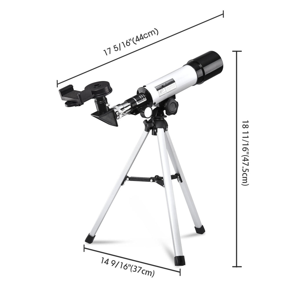 360mm Astronomy Refractor Telescope for Phone 180X Barlow Lens Tripod