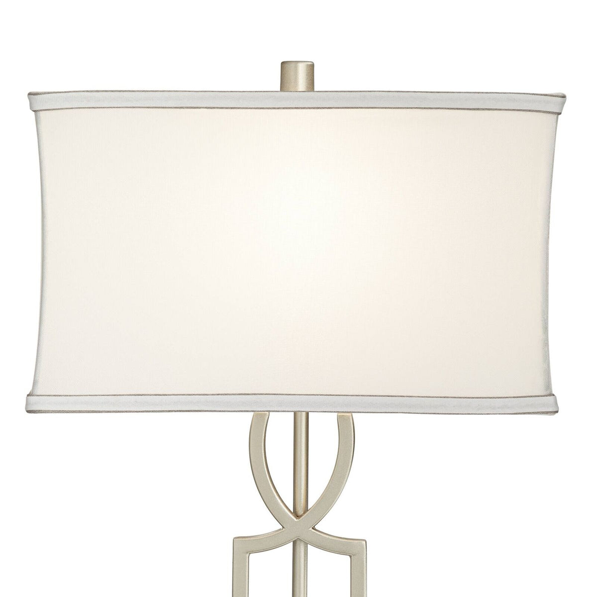 Modern Table Lamps Set of 2 With Brushed Nickel Finish And USB Ports
