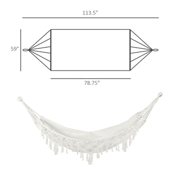 Large Brazilian-Style Cotton Hammock Bed with Carry Bag