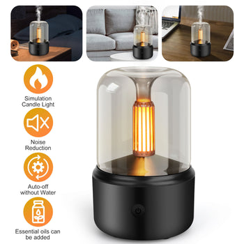 Mini Ultrasonic Aromatherapy Humidifier with Warm Light