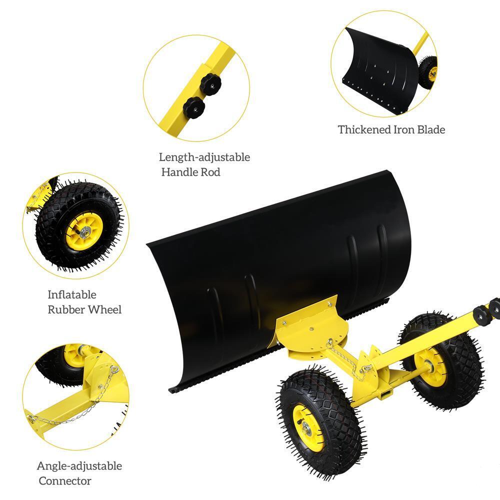 Garden Pavement Snow Shovel with Wheels