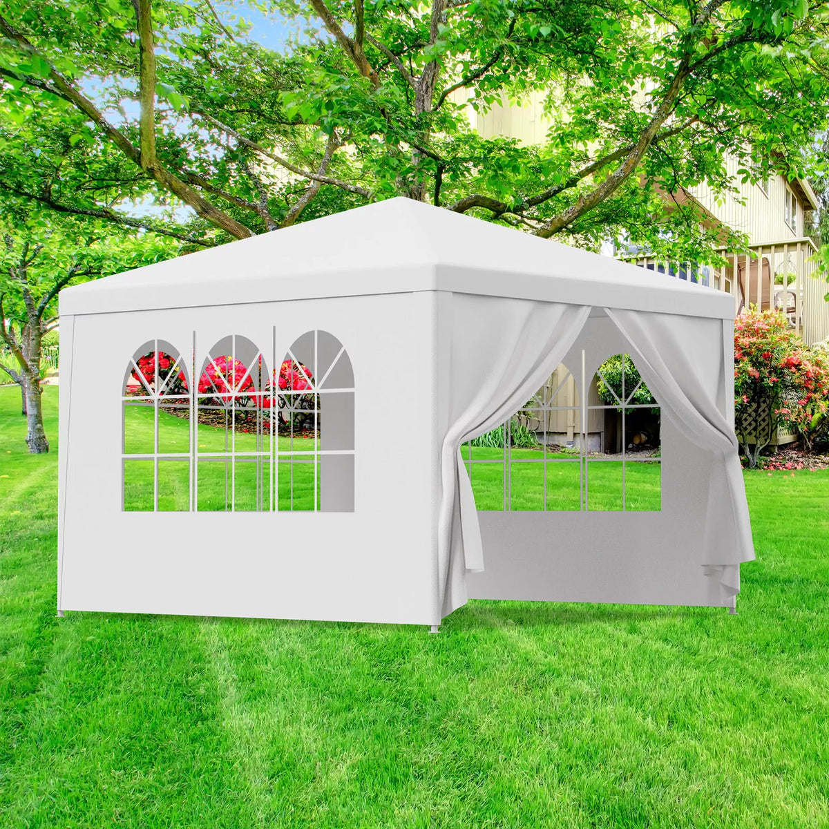 White 10'x10' Outdoor Canopy Party Tent Wedding Gazebo