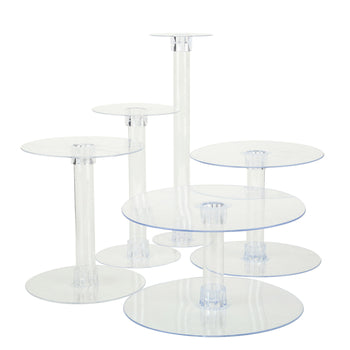 5 Tiers Acrylic Cake Stand Set Birthday Party Catering Display