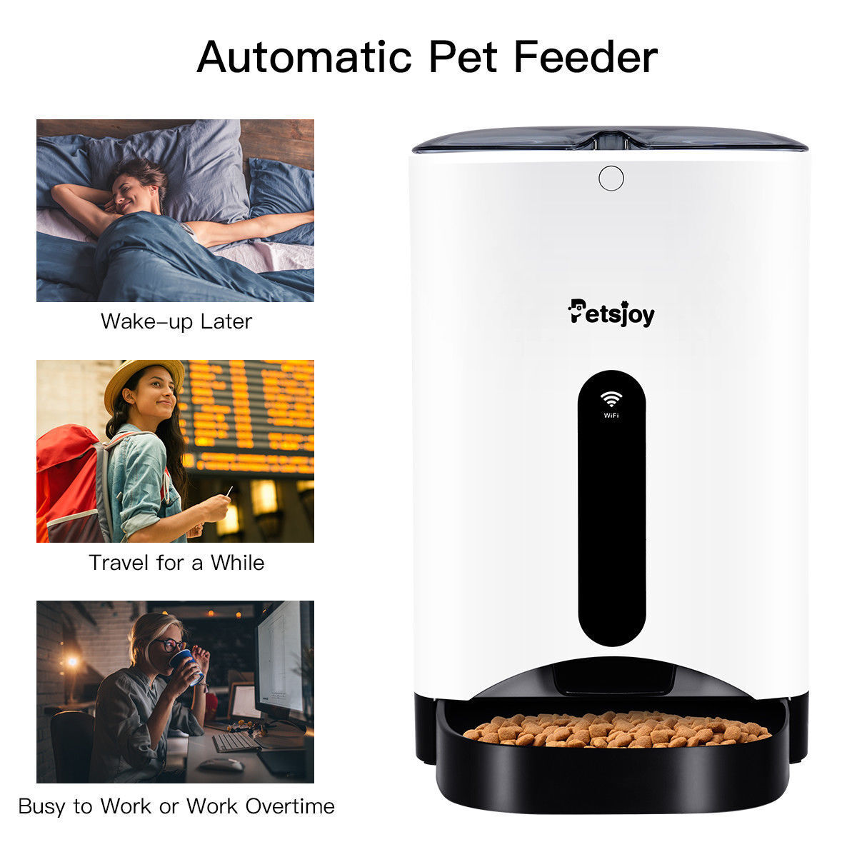Automatic Pet Feeder Smart Dog Cat Food Dispenser with Remote Control