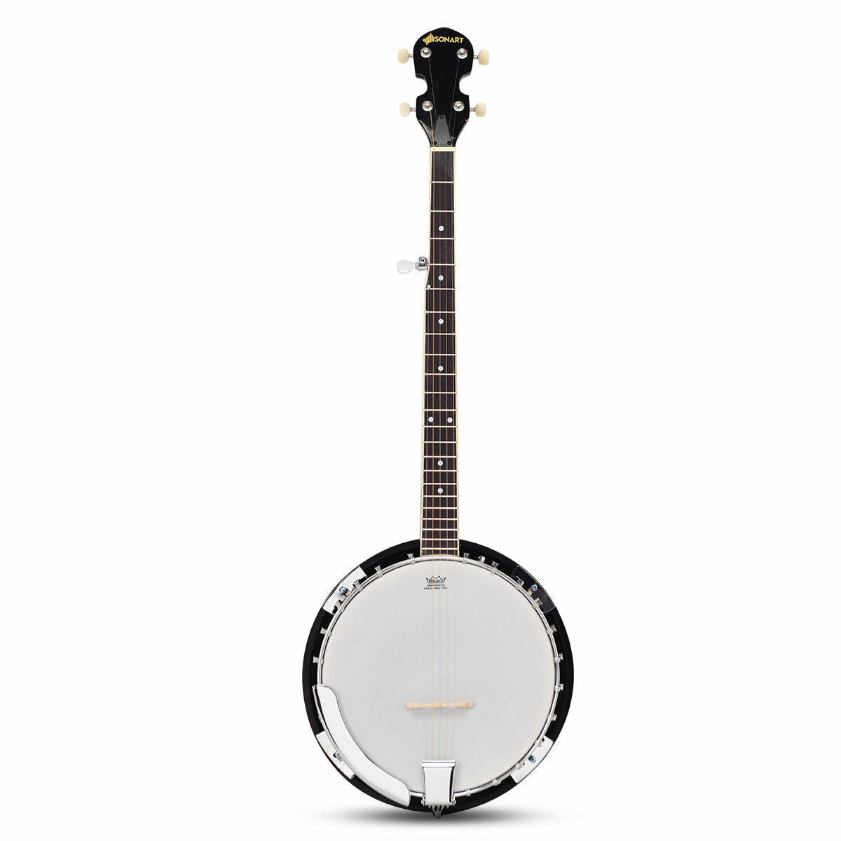 5-String Geared Tunable Banjo W/ 24 Brackets Carry Case & Accessories