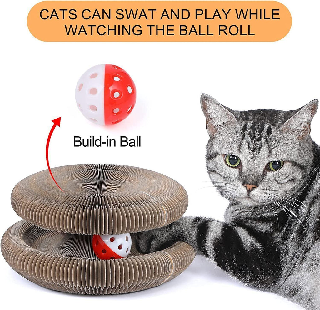 Magic Organ Cat Scratching Board Interactive Scratch Pad with Ball
