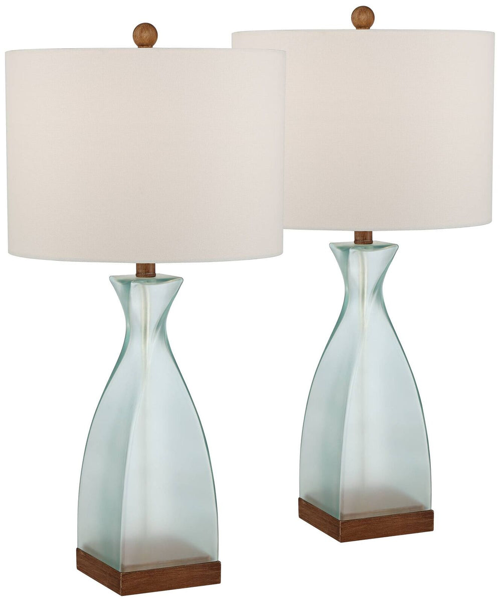 Set of 2 Modern Table Lamps Coastal Bedroom Living Room Decor Lighting