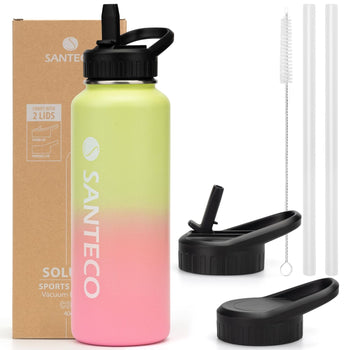Stainless Steel Water Bottle with Straw 40 oz Vacuum Insulated